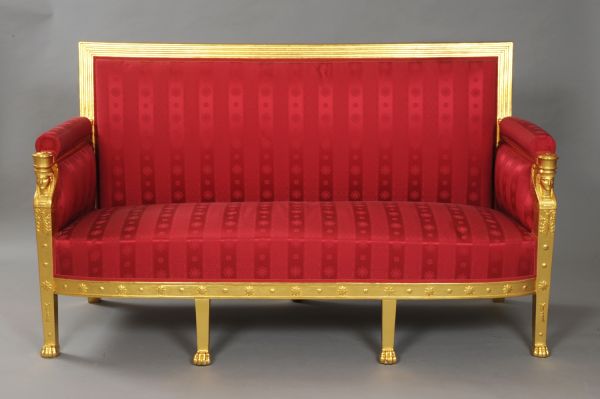 Canapé du quatrième salon, ou grand cabinet, de Joachim Murat au palais de l'Élysée